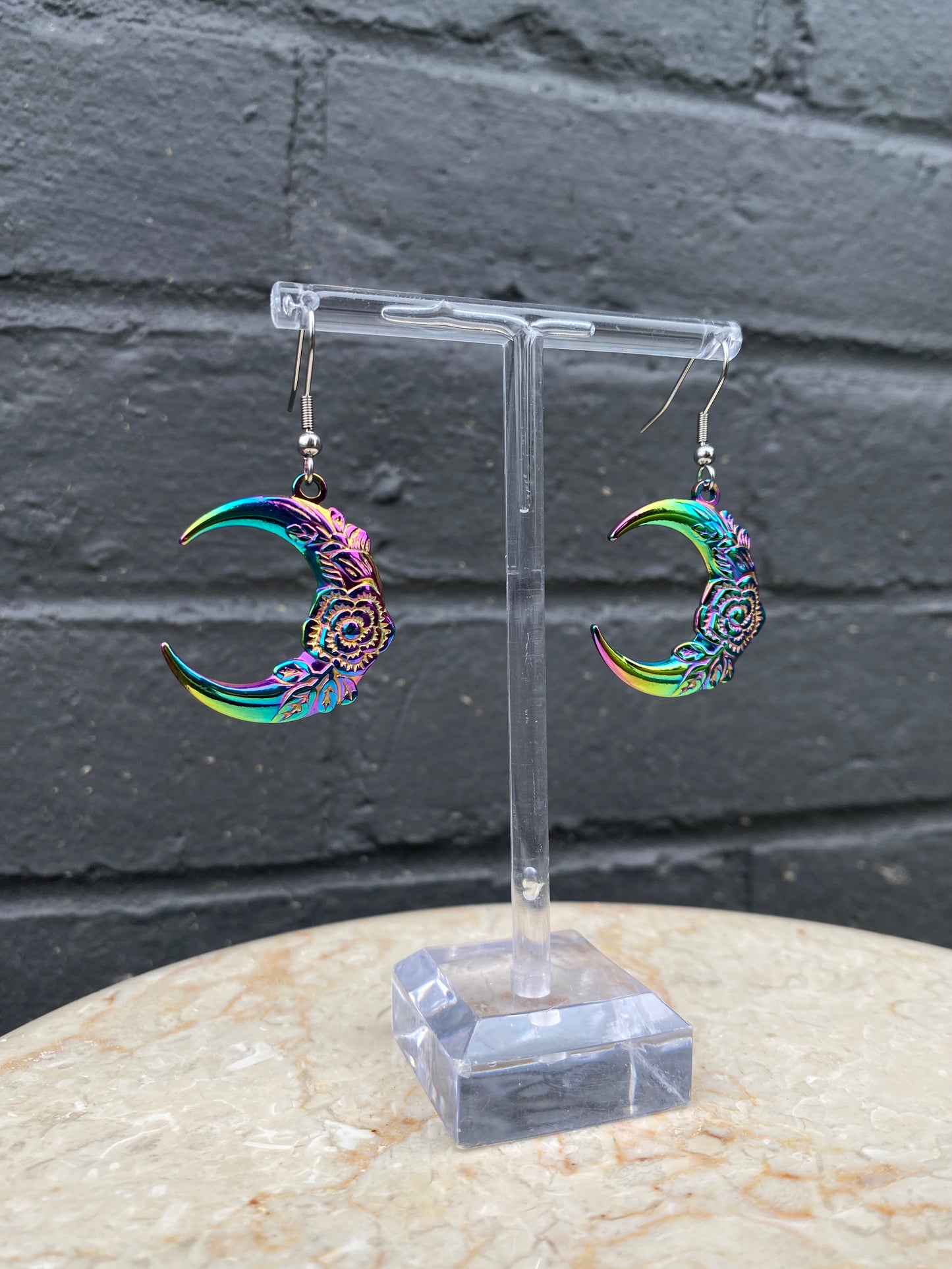 Moon earrings stainless steel
