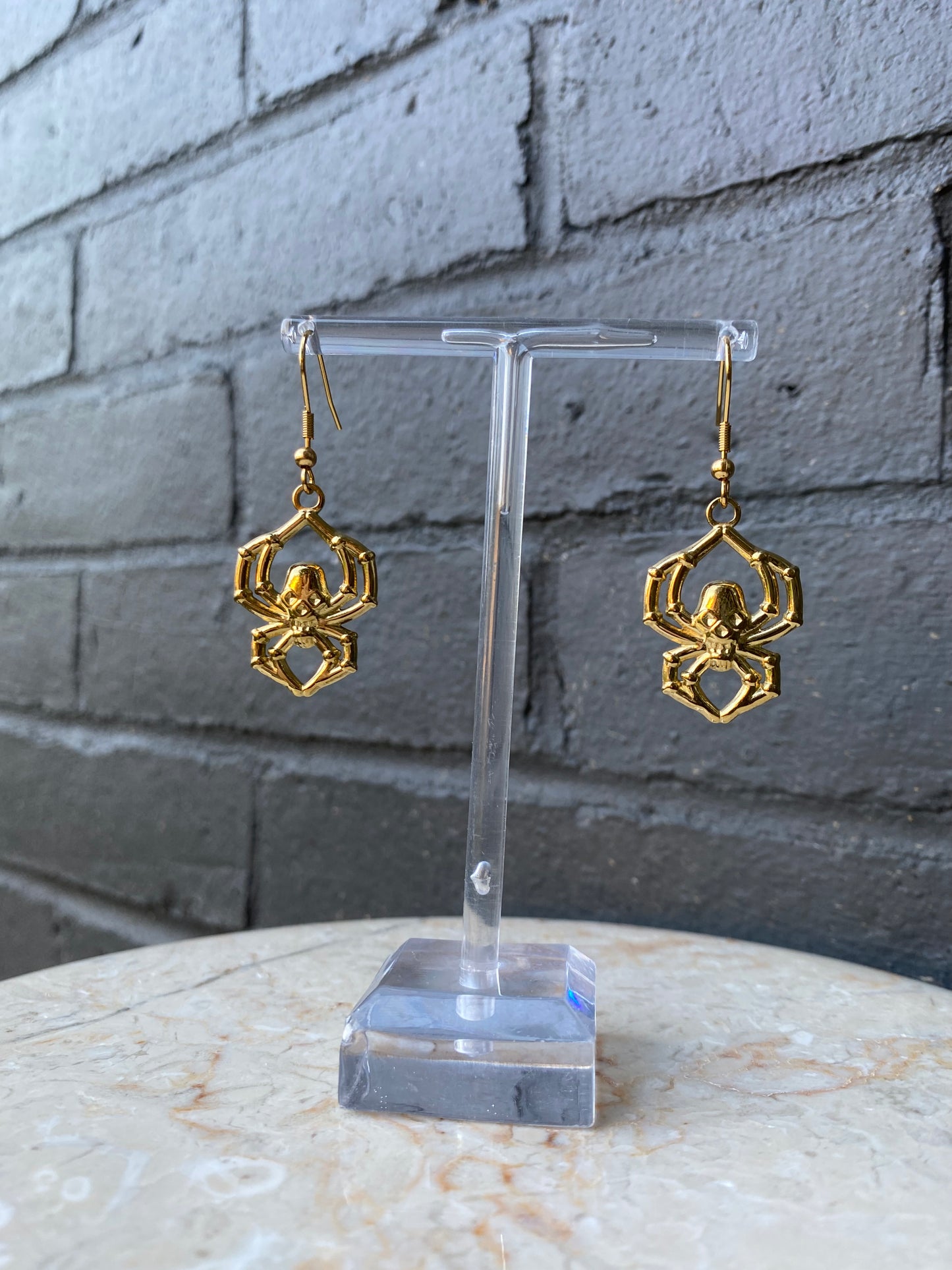 Spider earrings stainless steel