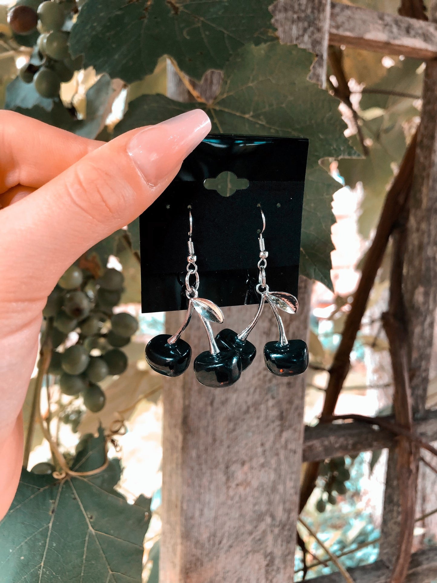 Cherry charm earrings