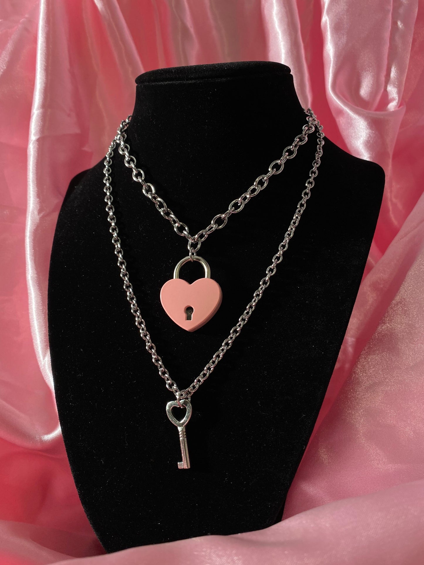 Lock Key necklace set choker