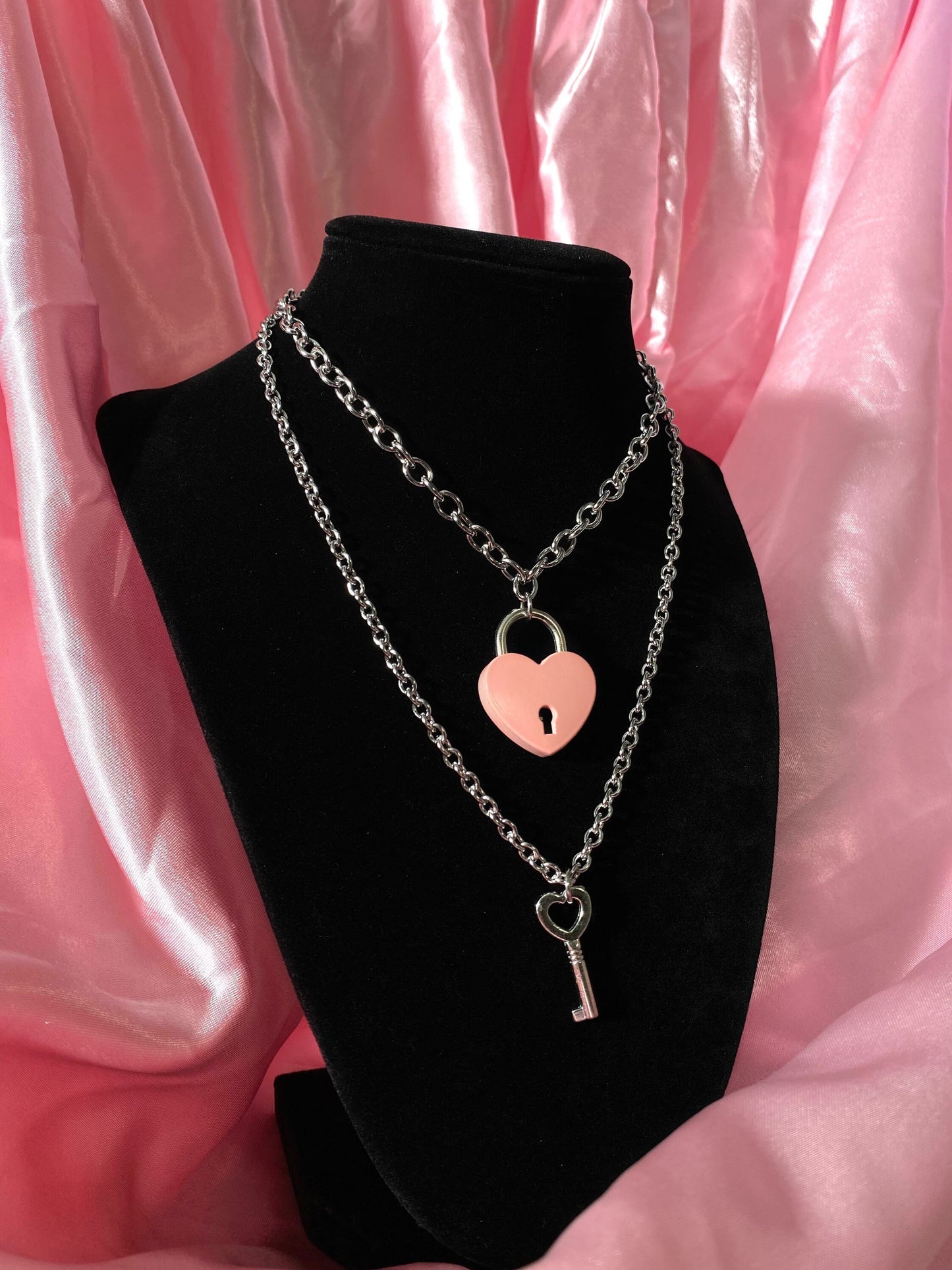 Lock Key necklace set choker