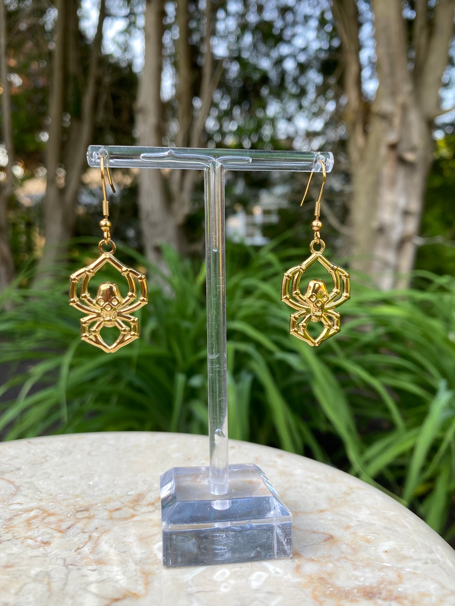 Spider earrings stainless steel