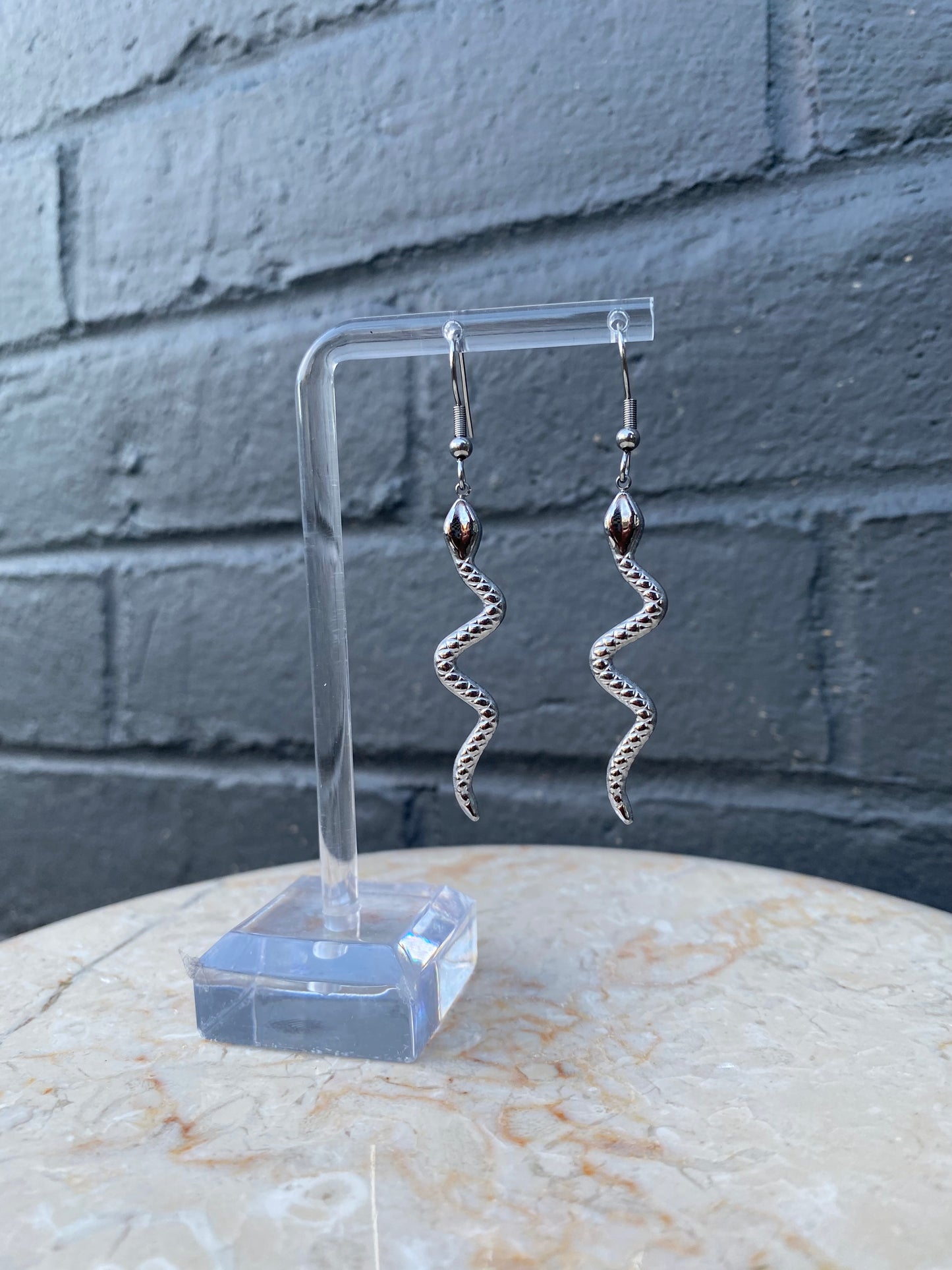 Snake earrings stainless steel