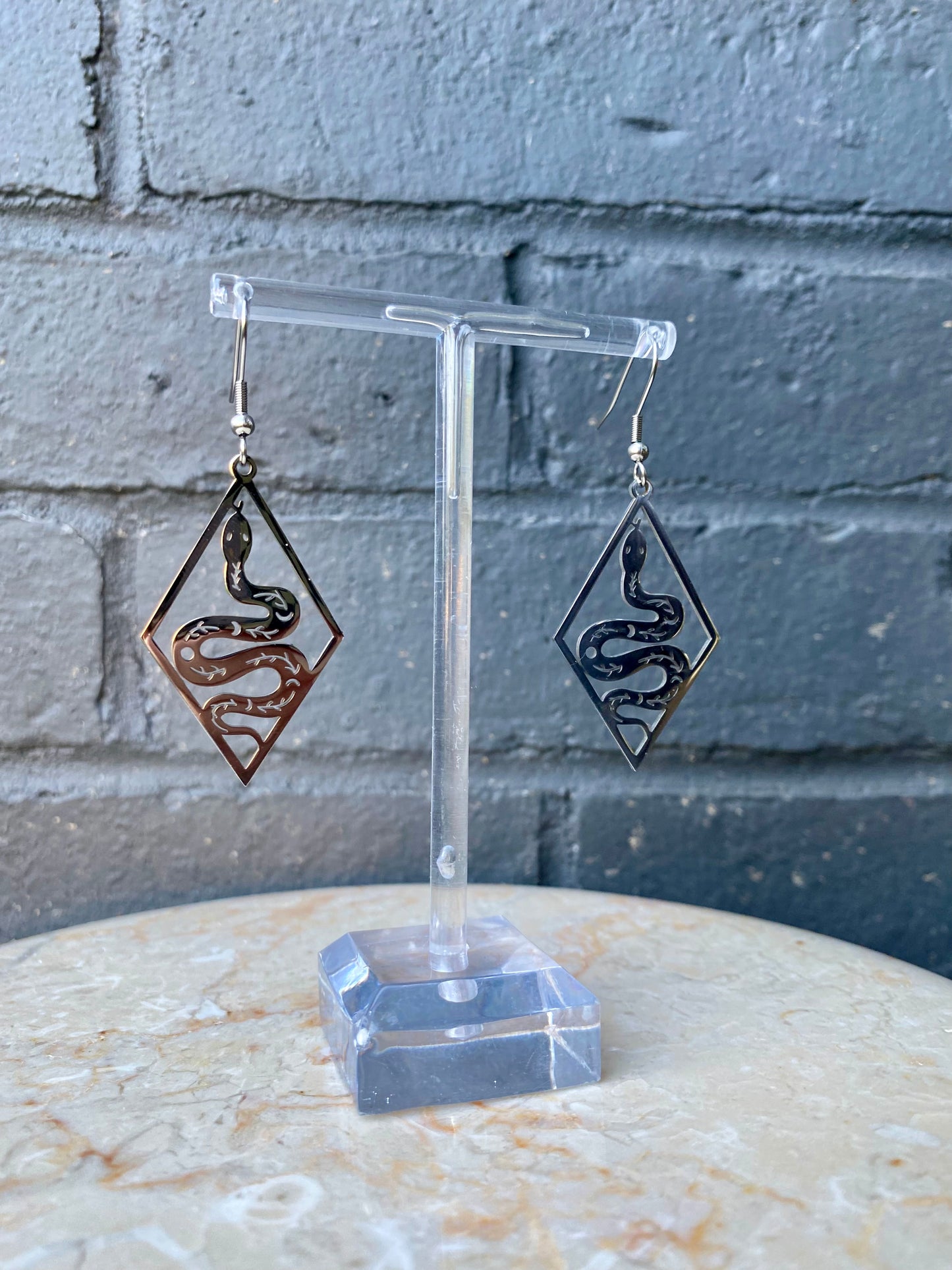 Snake earrings stainless steel