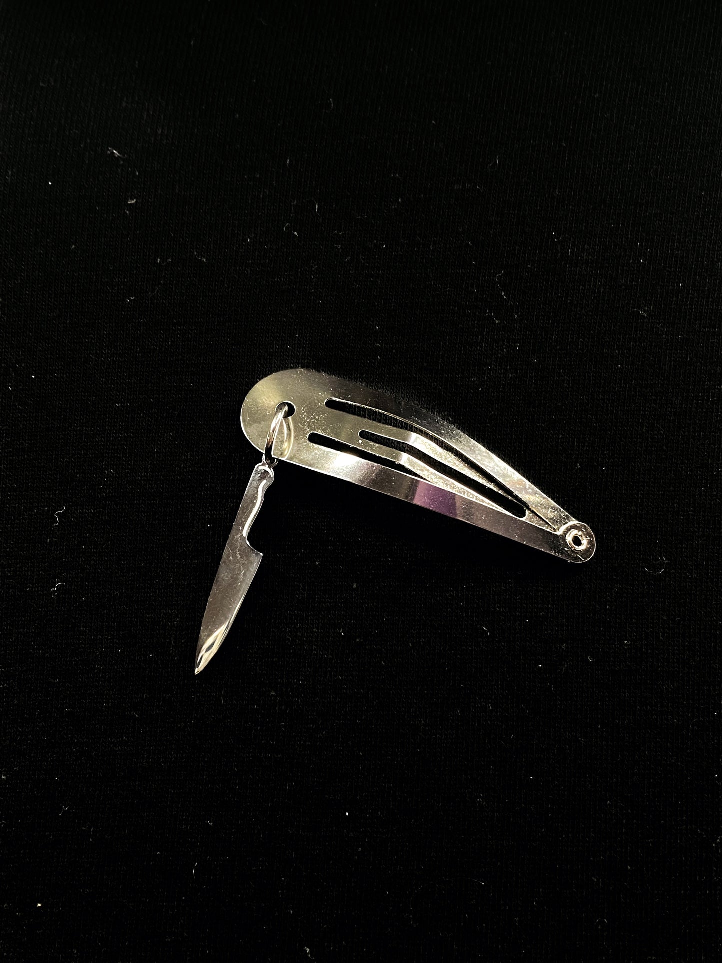 Stainless steel knife hair barrettes