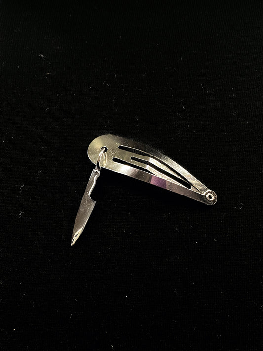 Stainless steel knife hair barrettes