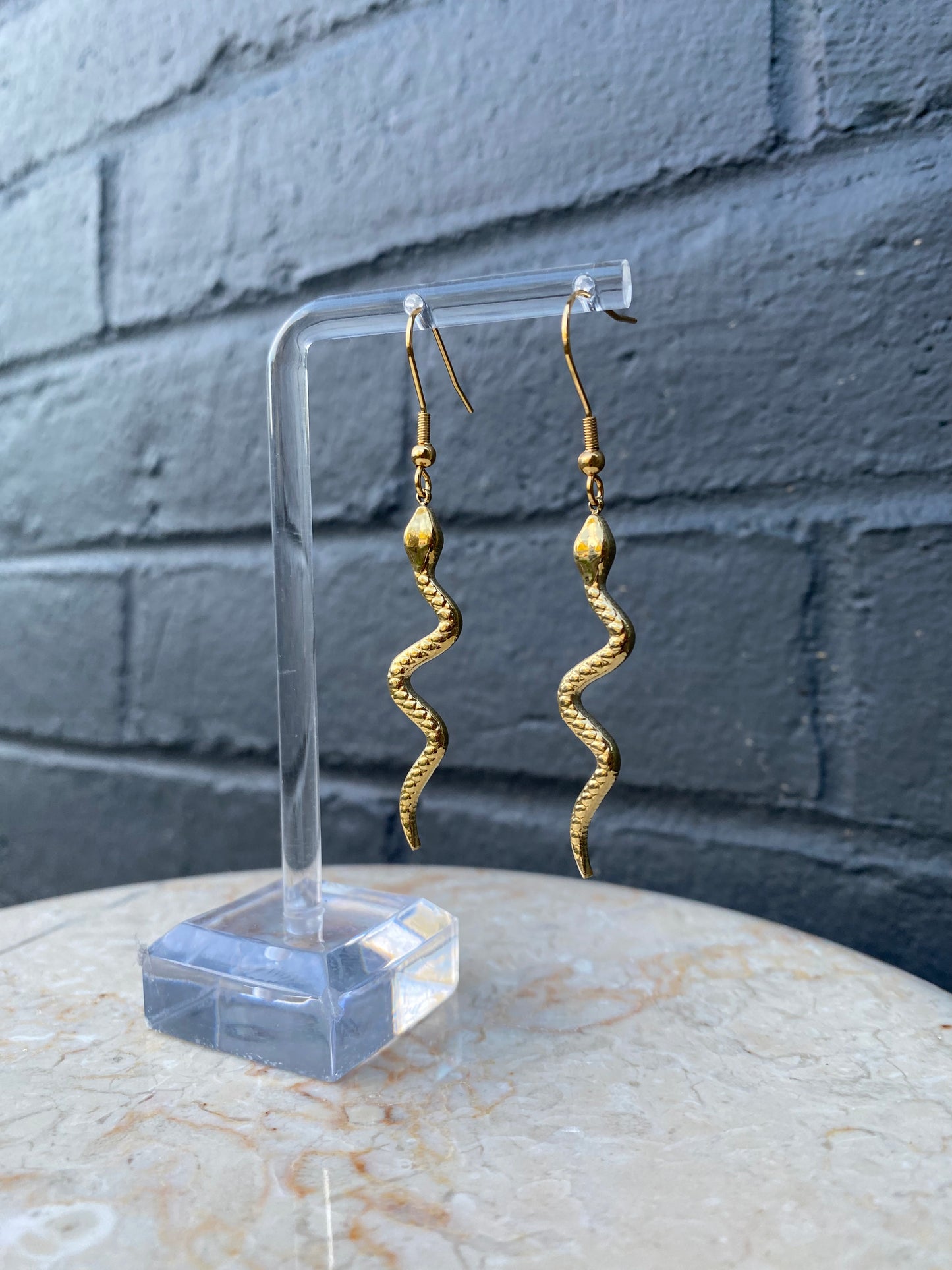 Snake earrings stainless steel