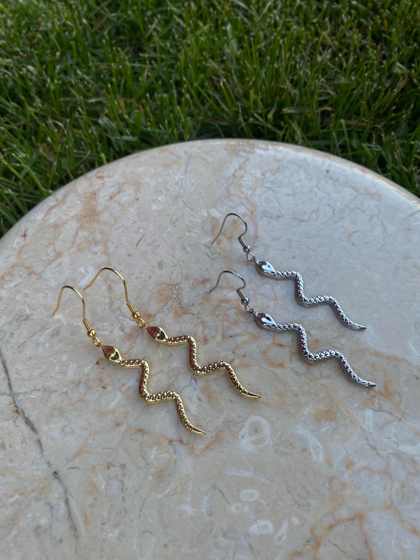 Snake earrings stainless steel
