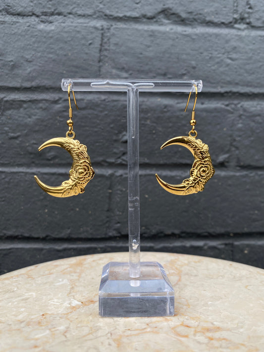 Moon earrings stainless steel