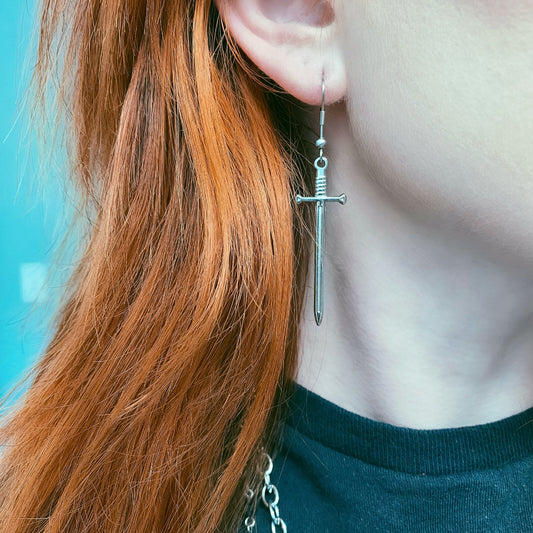 Dagger stainless steel earrings