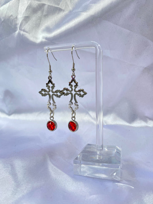 Cross stainless steel earrings