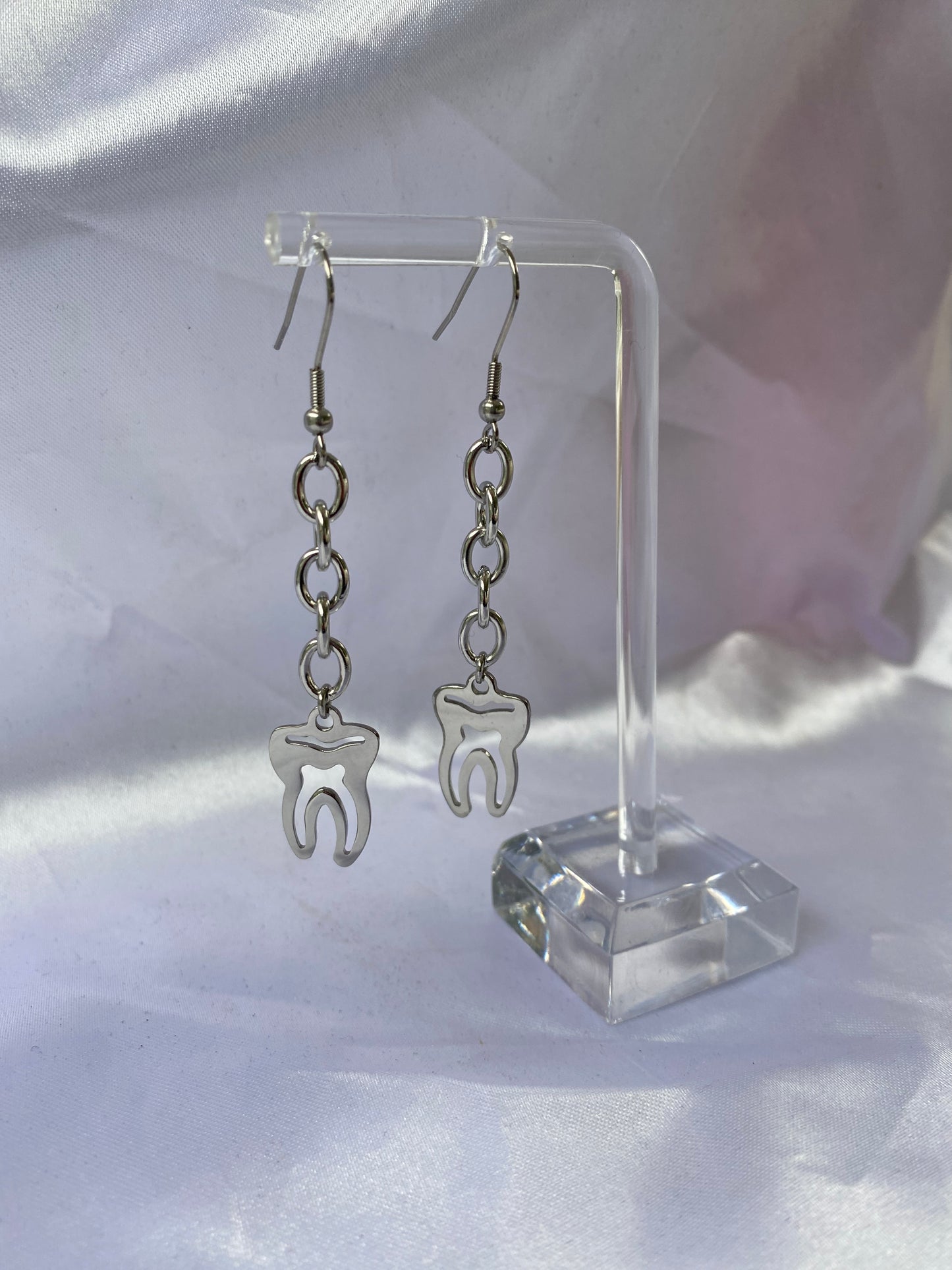 Tooth stainless steel earrings