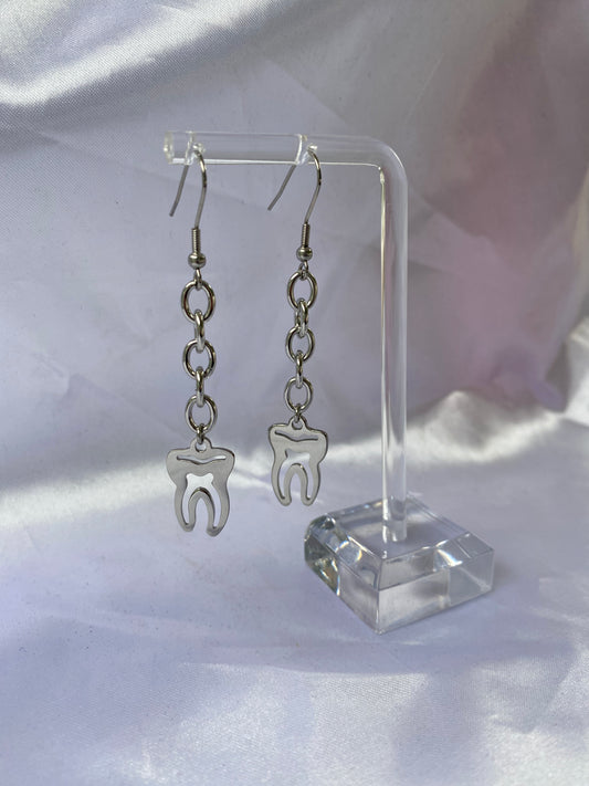 Tooth stainless steel earrings