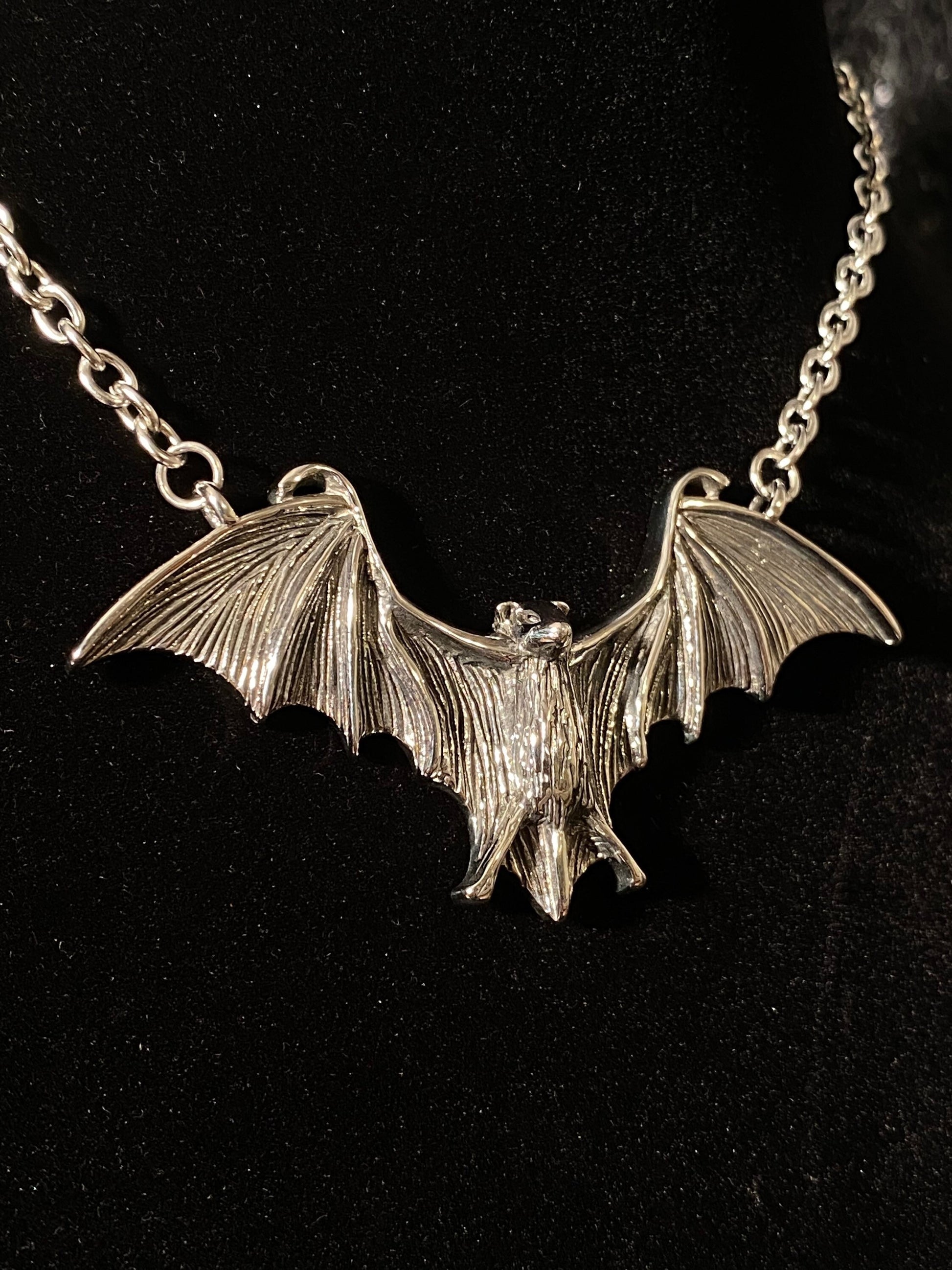 Bat necklace stainless steel