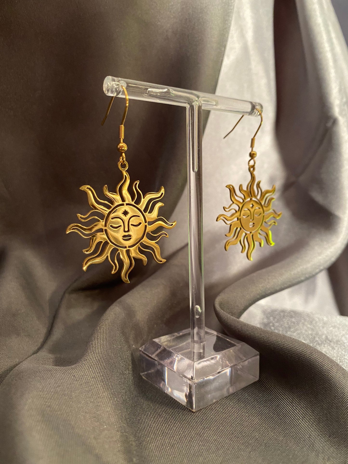 Sun earrings stainless steel