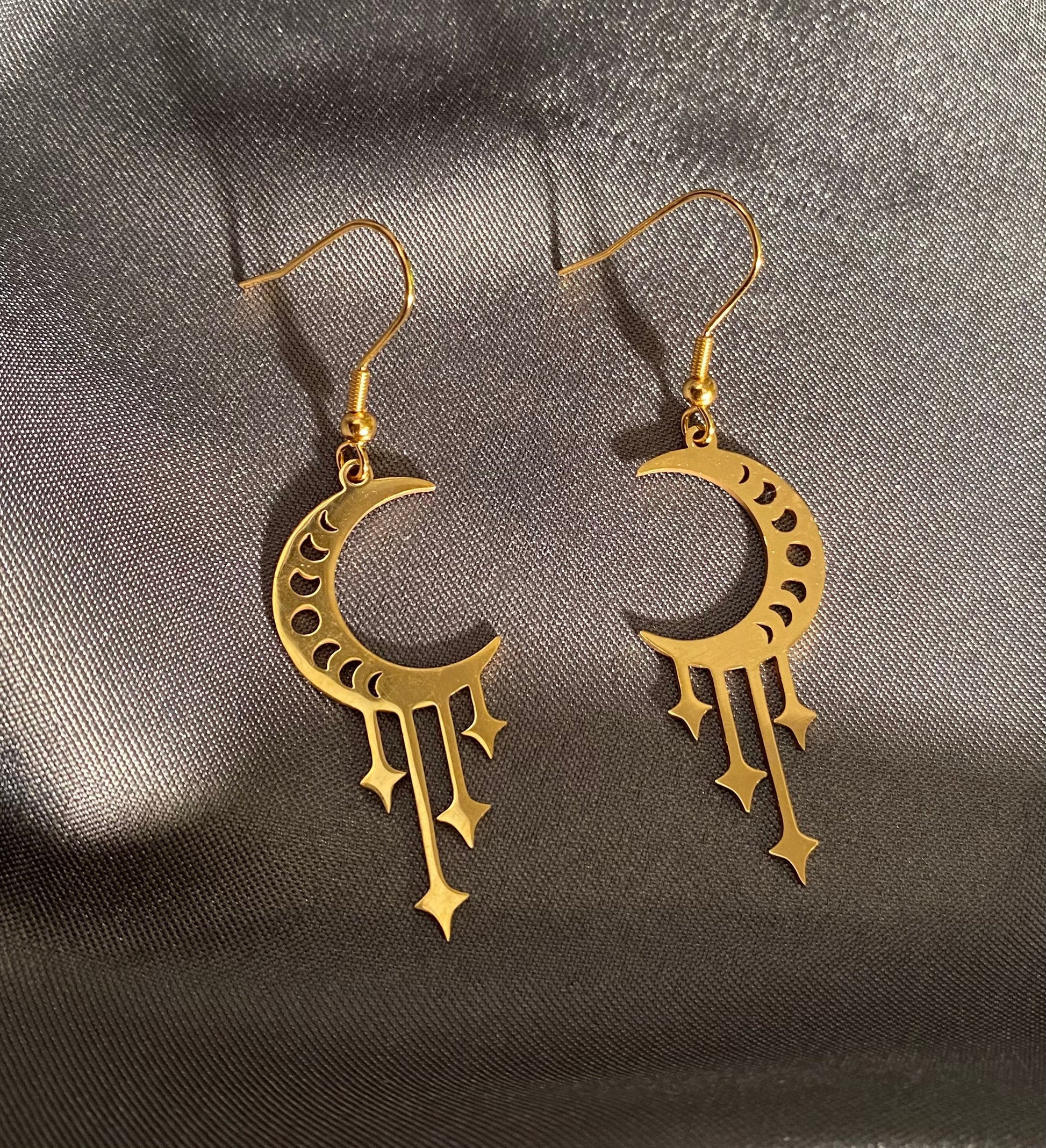 Moon earrings stainless steel