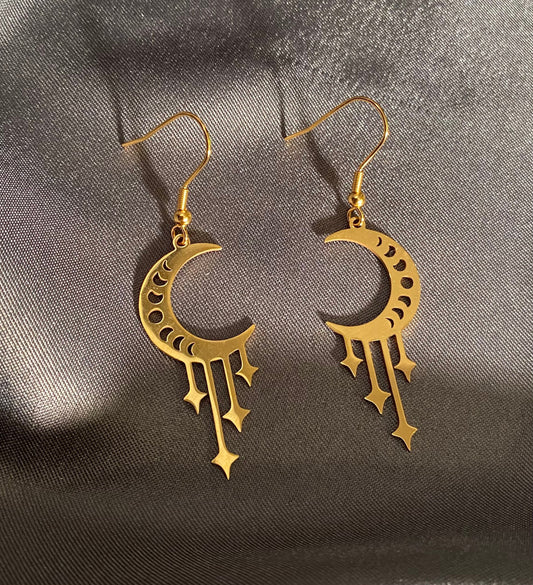 Moon earrings stainless steel