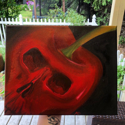 Cherry Skull original Painting