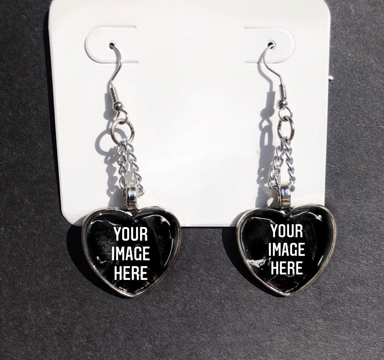 Custom made heart earrings