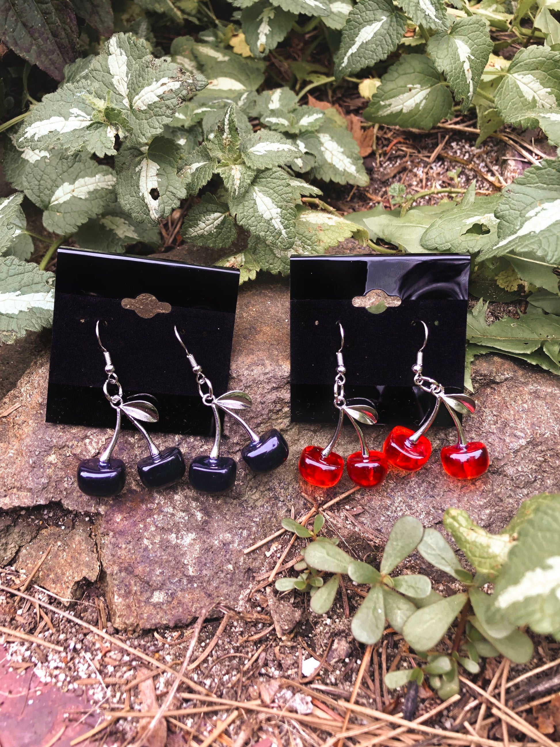 Cherry charm earrings