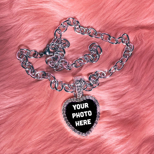 Customizable valentine bling choker necklace