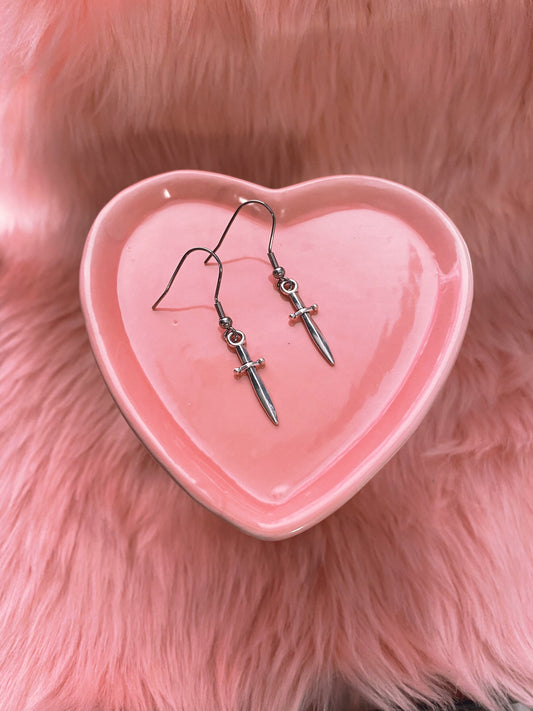 Dagger dangle earrings