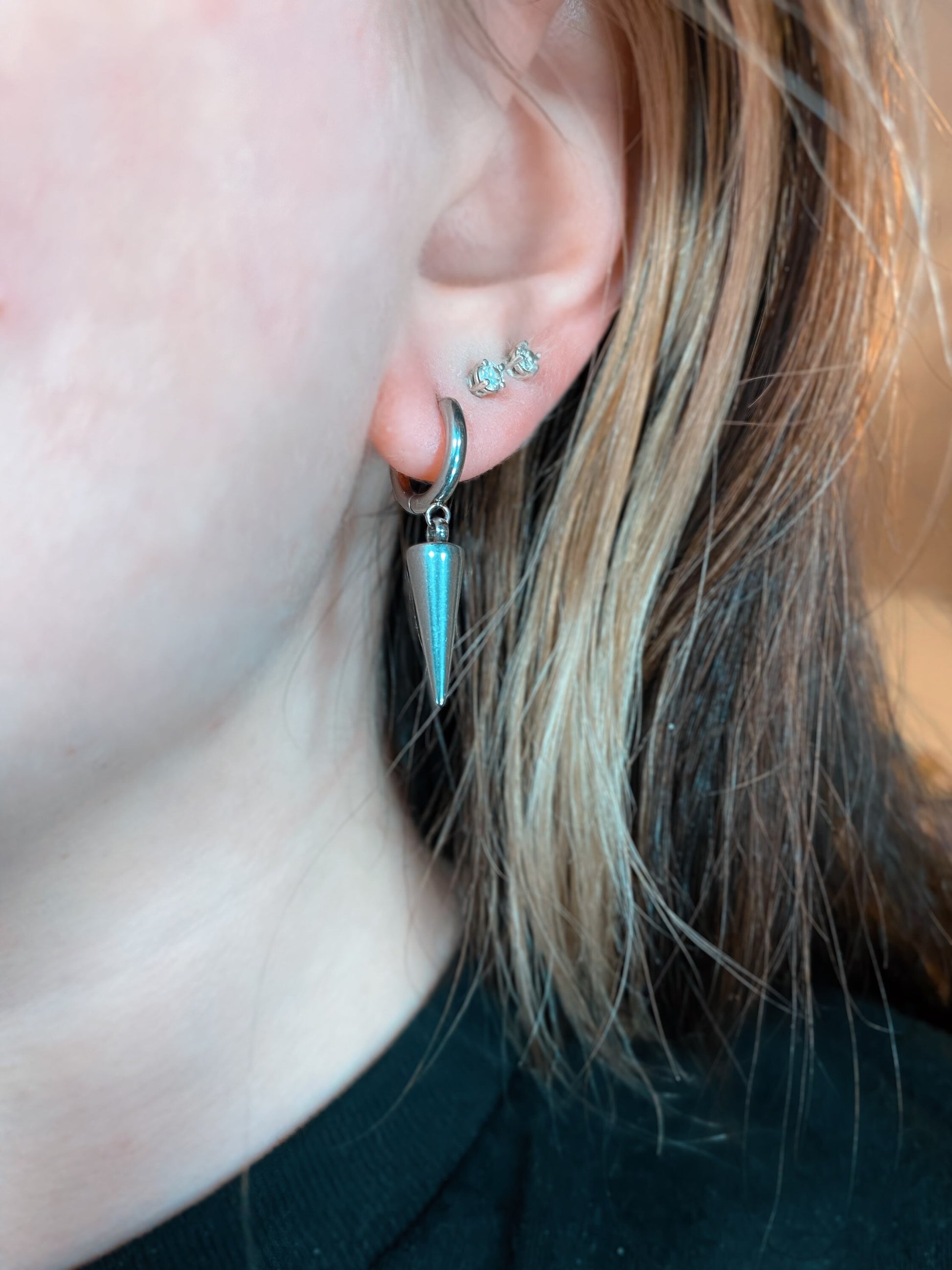 Spike stainless steel earrings