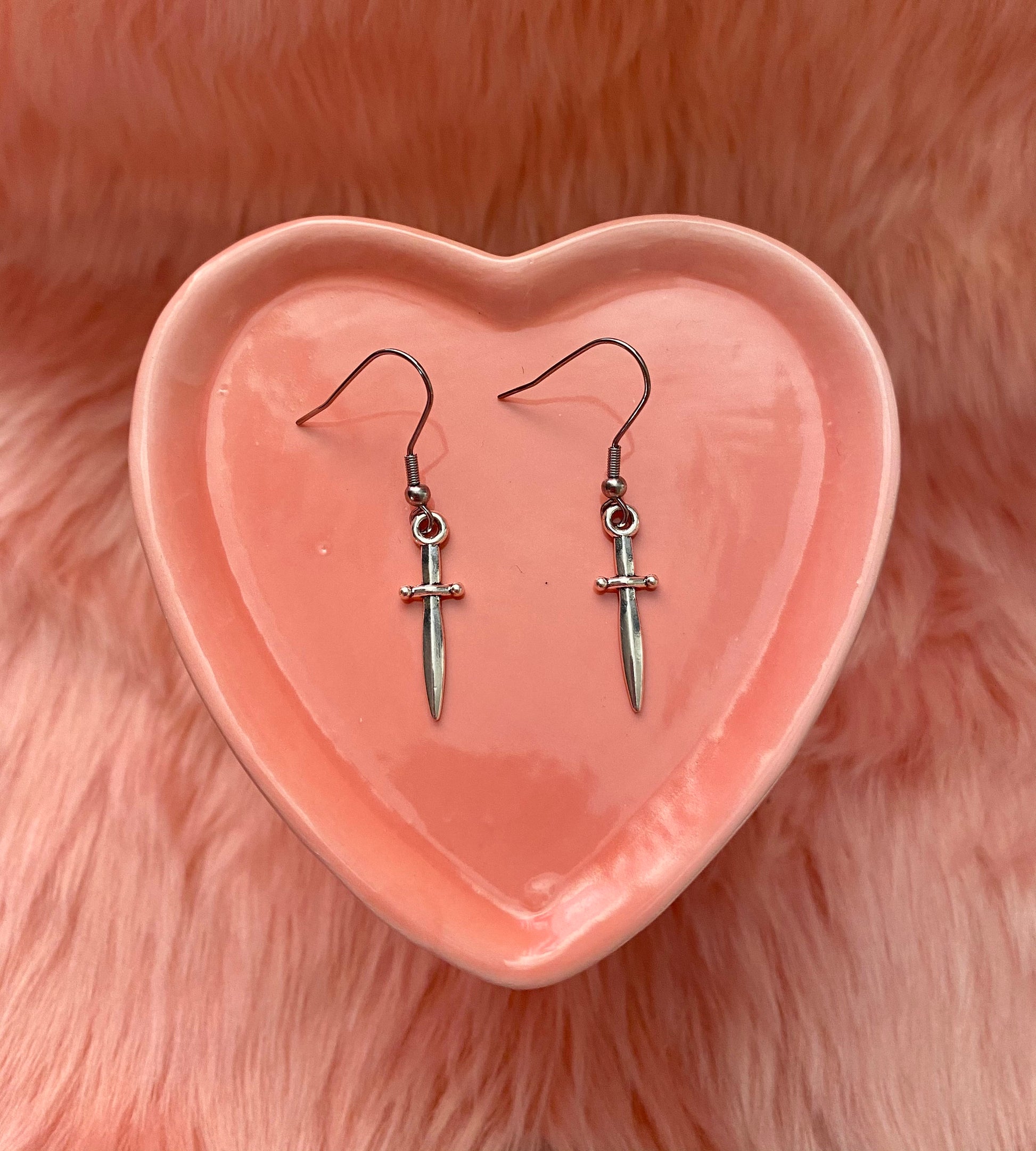 Dagger dangle earrings