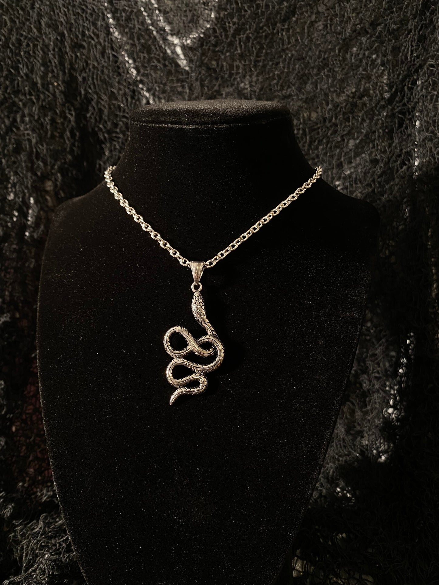 Snake necklace stainless steel