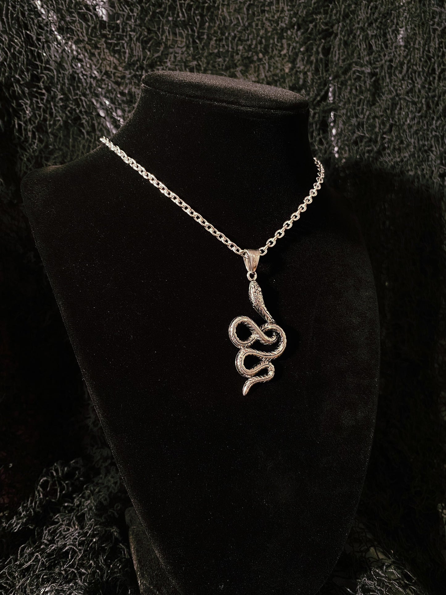 Snake necklace stainless steel