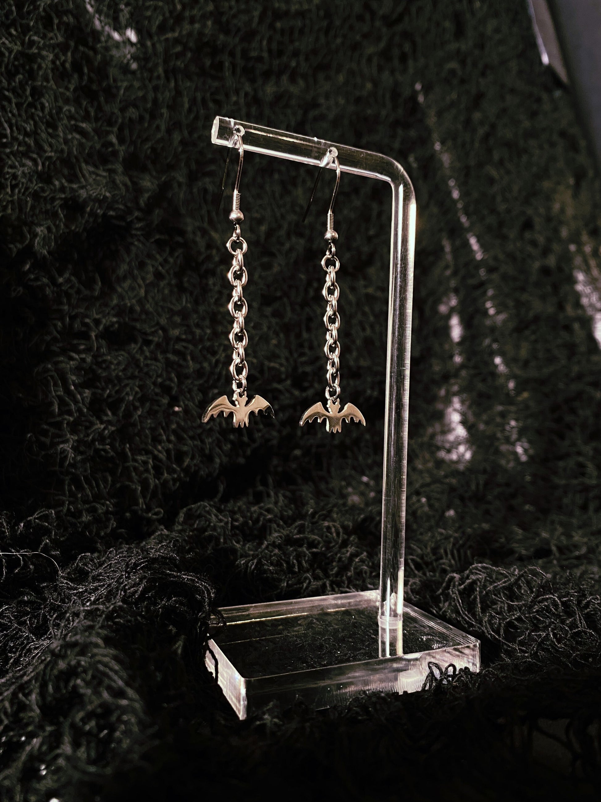 Bat earrings stainless steel