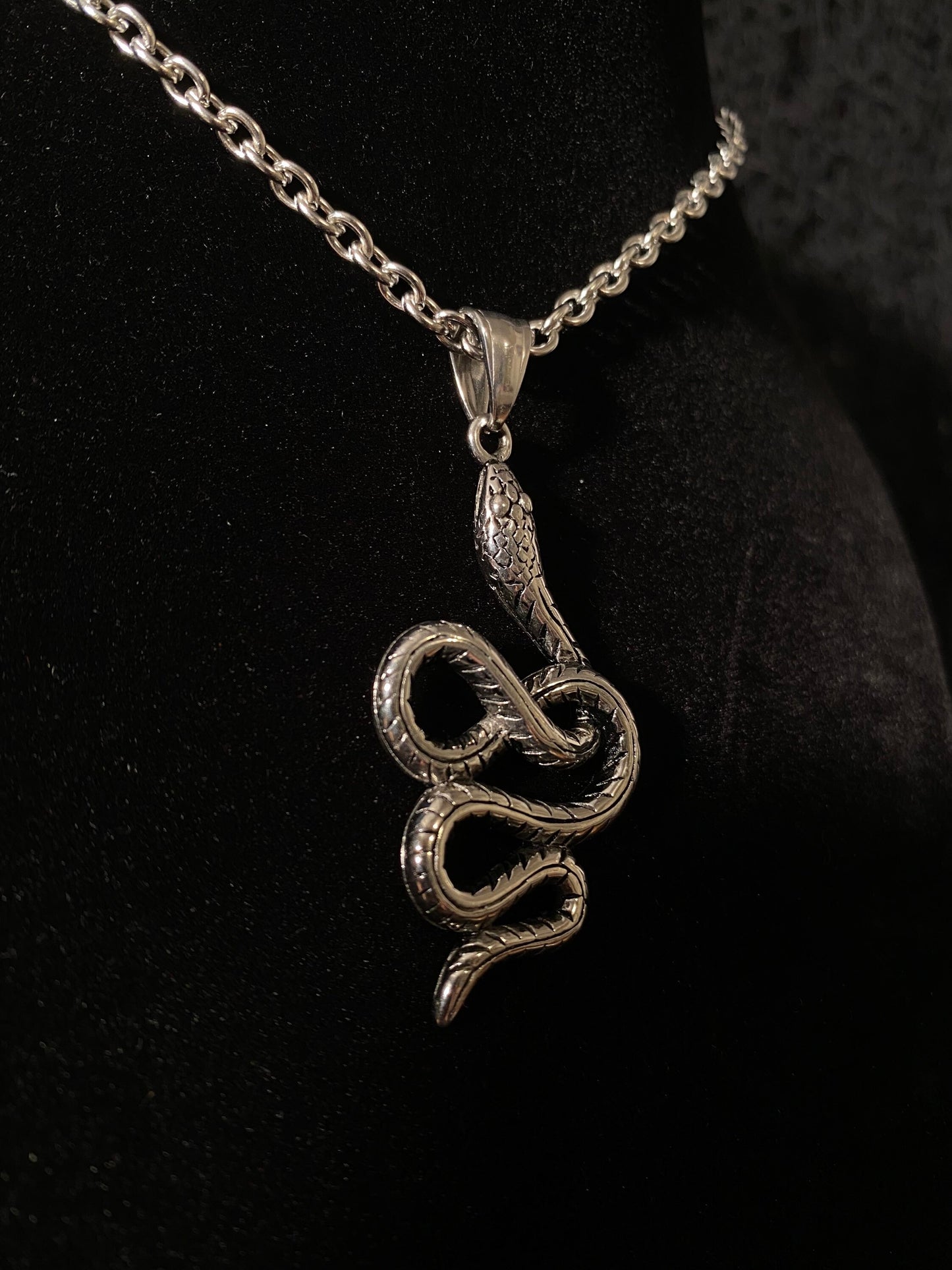 Snake necklace stainless steel