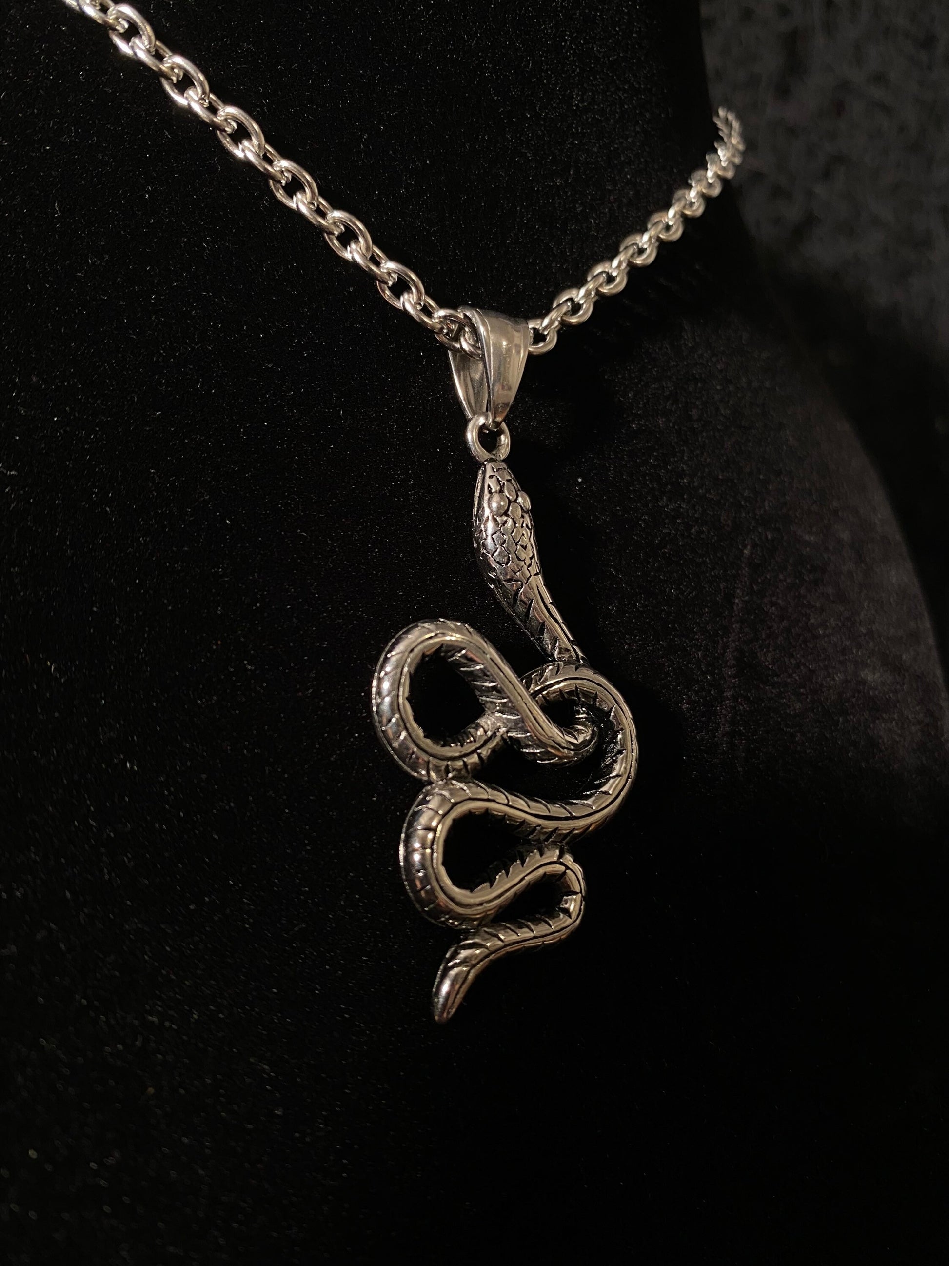 Snake necklace stainless steel