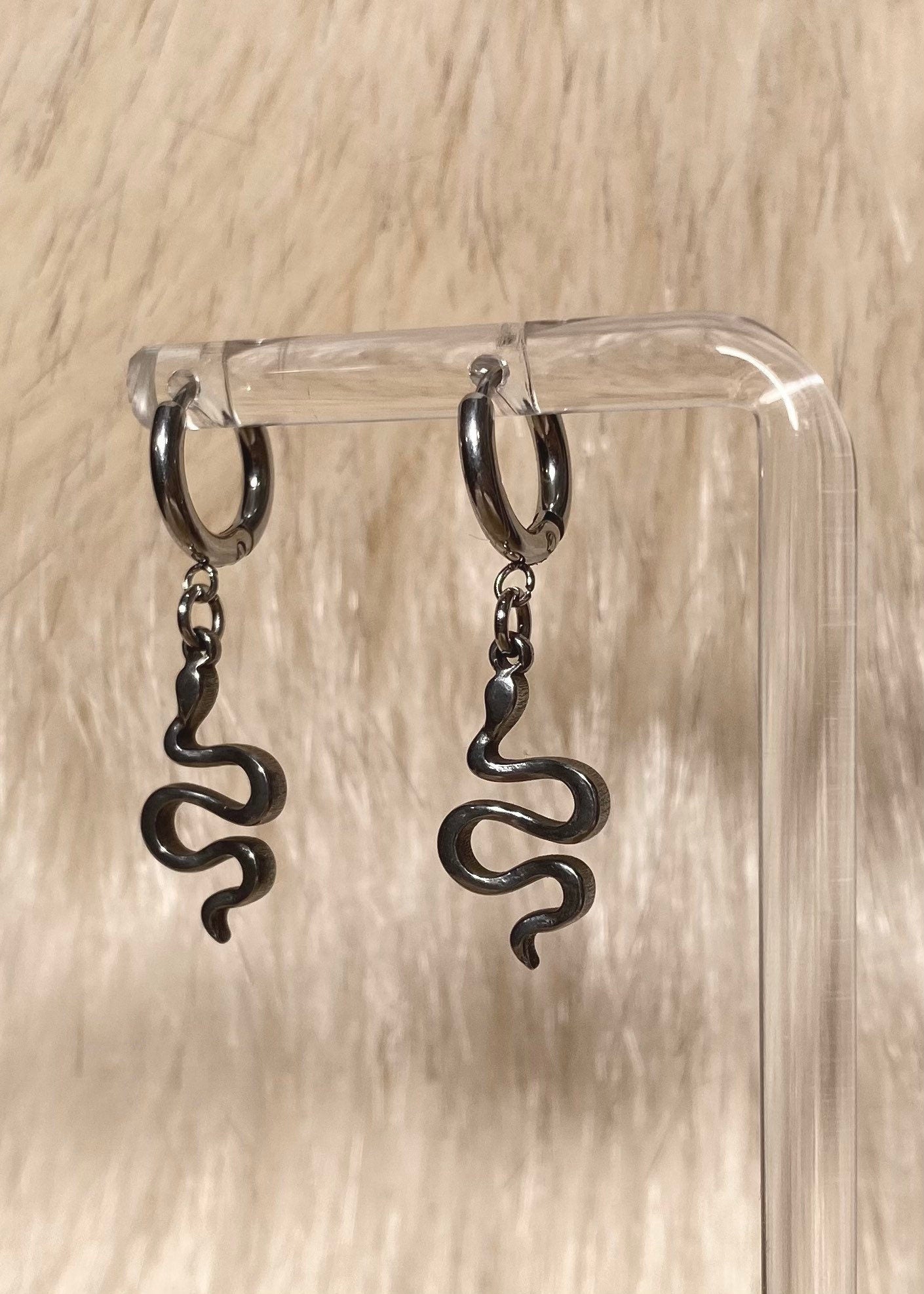 Snake earrings stainless steel