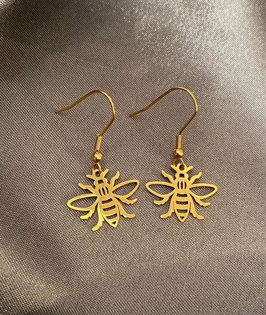 Bee earrings stainless steel