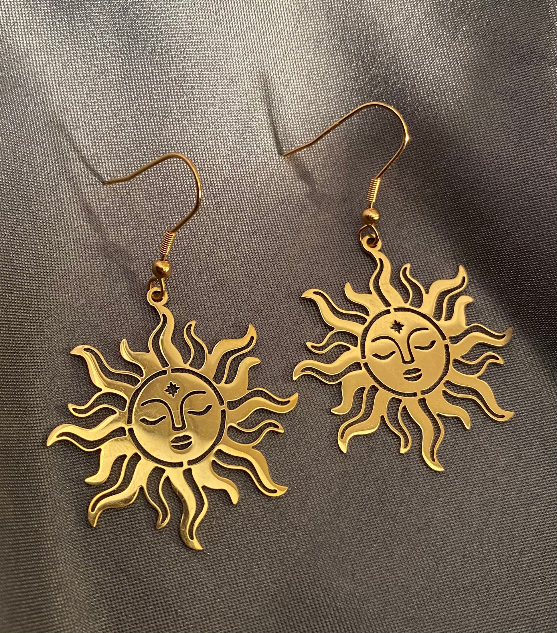 Sun earrings stainless steel