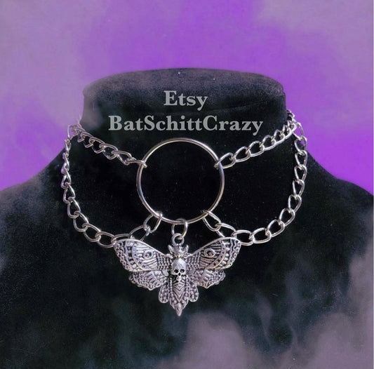 Deaths head moth choker