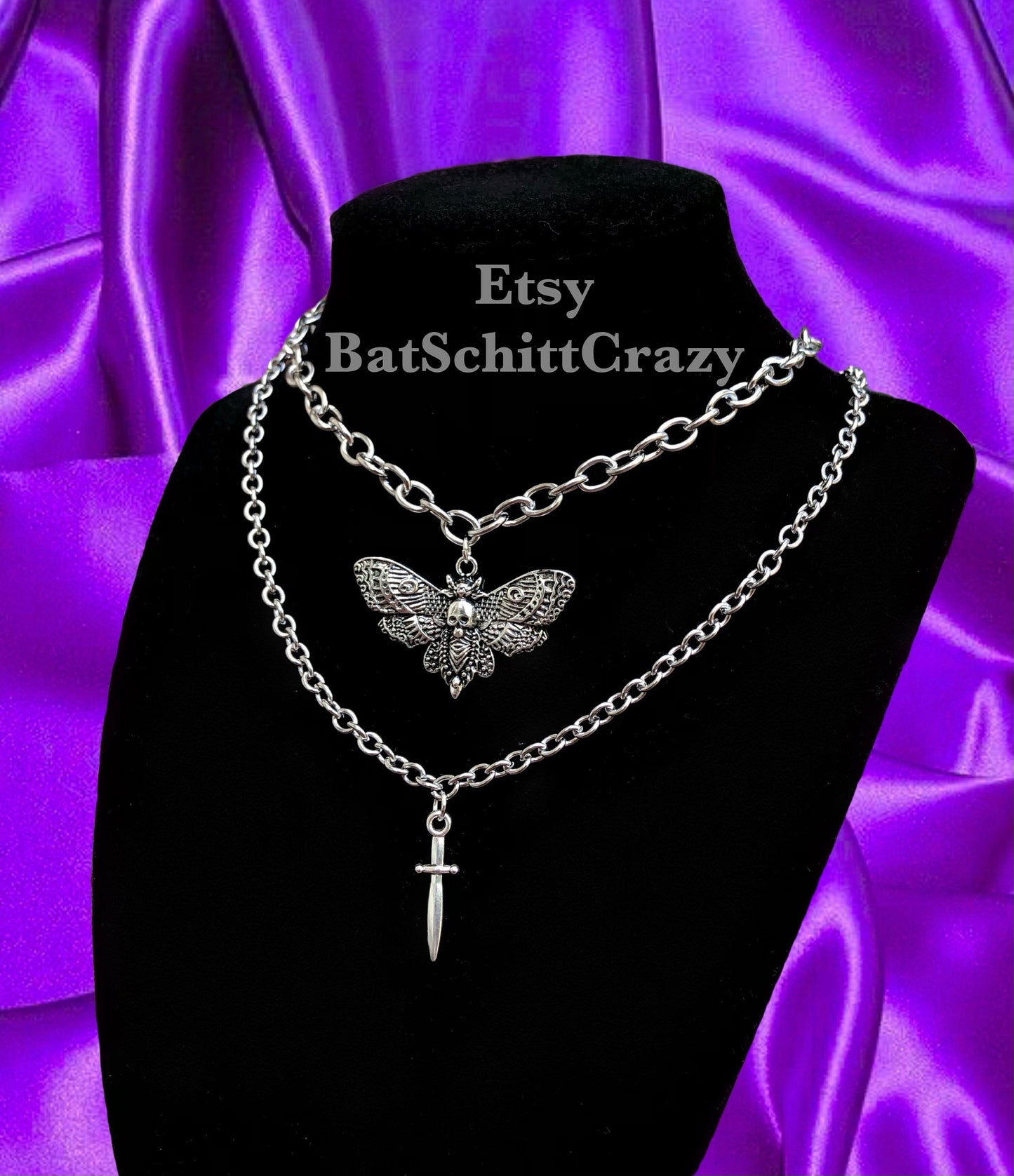 Knife and Moth choker set